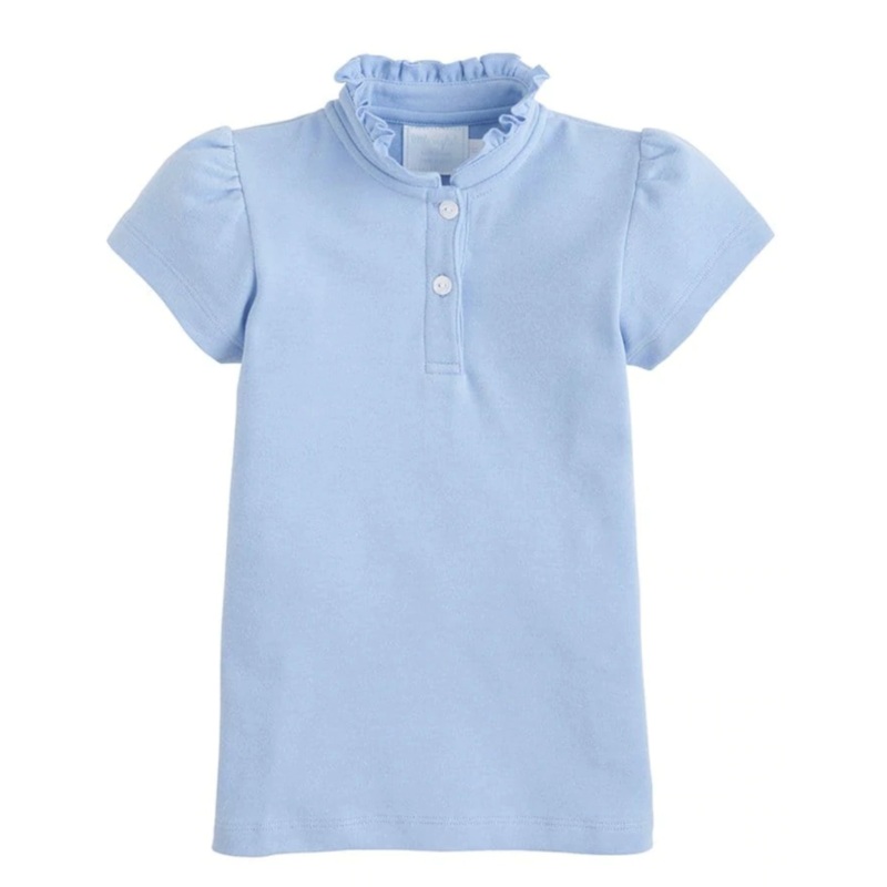 Girl’s Short Sleeve Hastings Polo, Light Blue