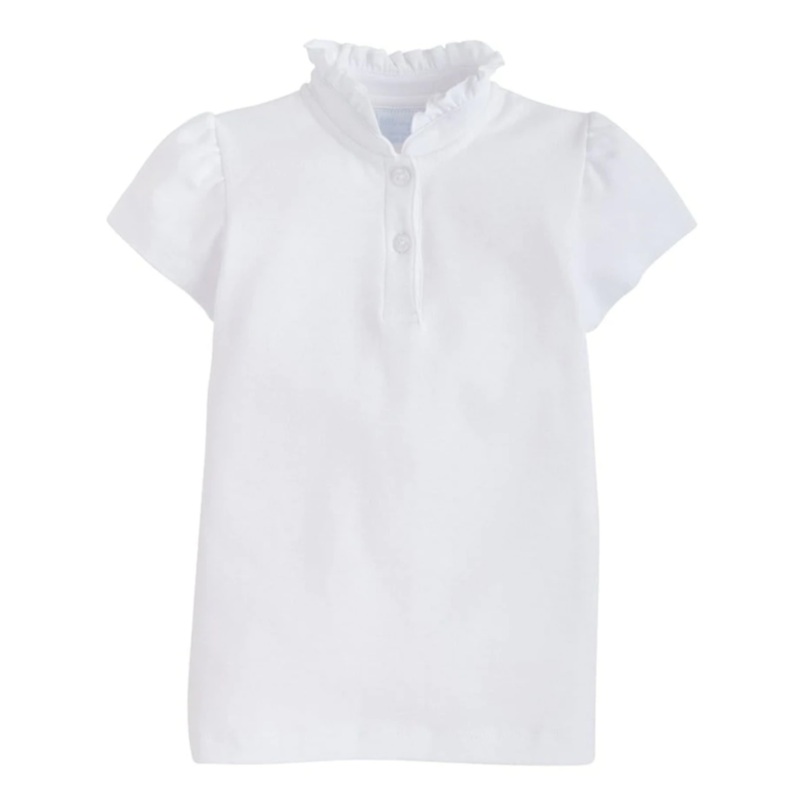 Girl’s Short Sleeve Hastings Polo, White