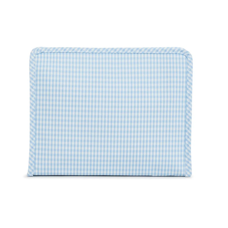 Large Roadie Zip Pouch, Gingham Mist