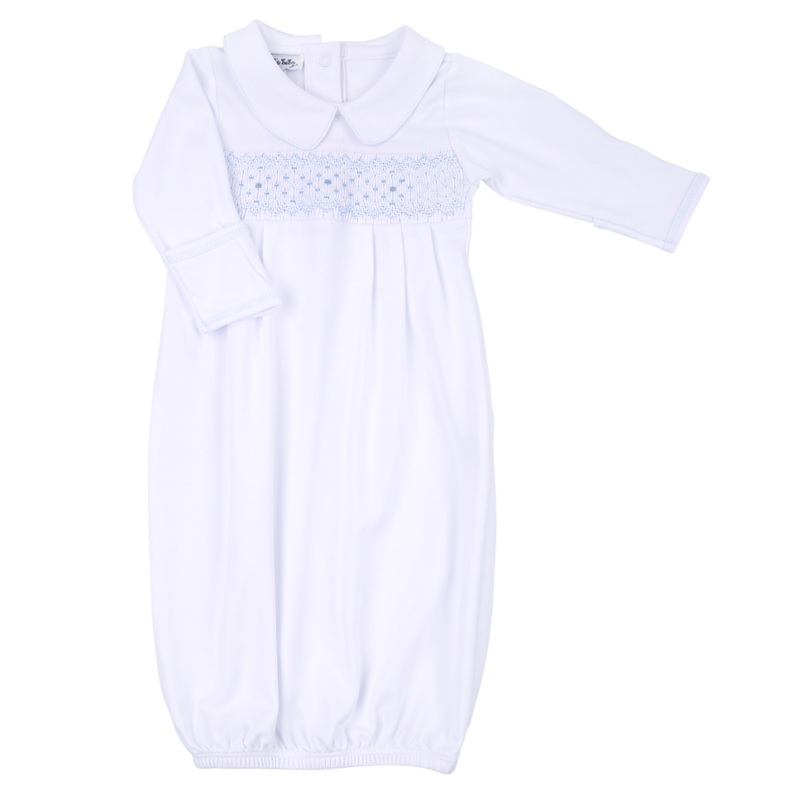 Lily & Lucas Smocked Collared Boy’s Gown