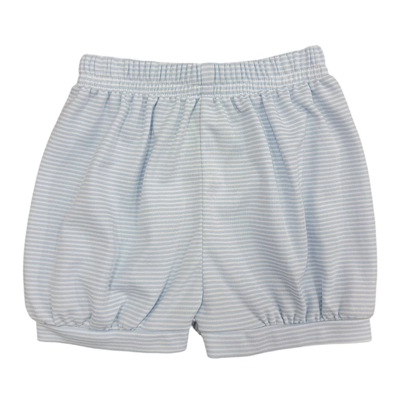 Adam Banded Shorts, Light Blue Bitty Stripe Knit