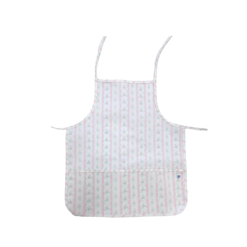 Apron, Ribbon Floral Pink