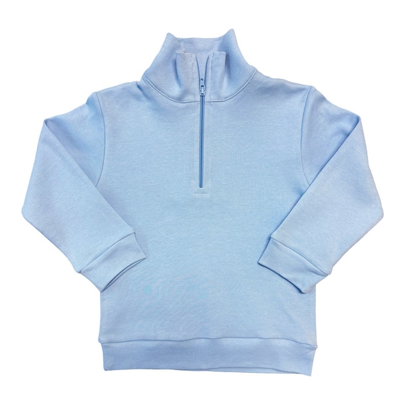 Boy’s 1/4 Zip Knit Top, Sky Blue