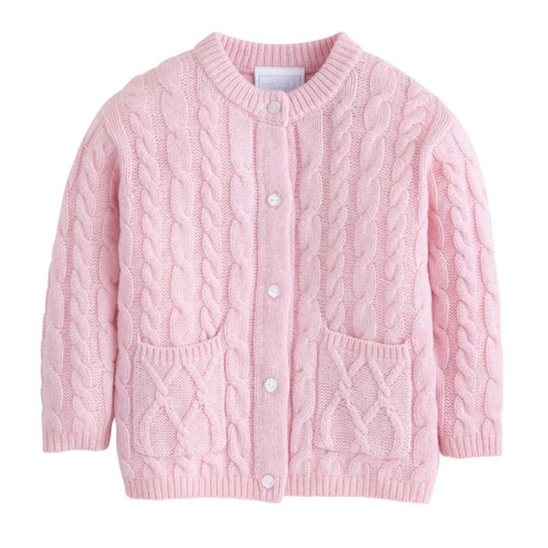 Classic Cashmere Blend Cardigan, Lt Pink