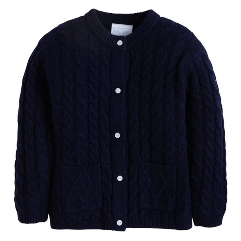 Classic Cashmere Blend Cardigan, Navy