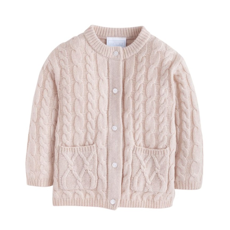 Classic Cashmere Blend Cardigan, Oatmeal