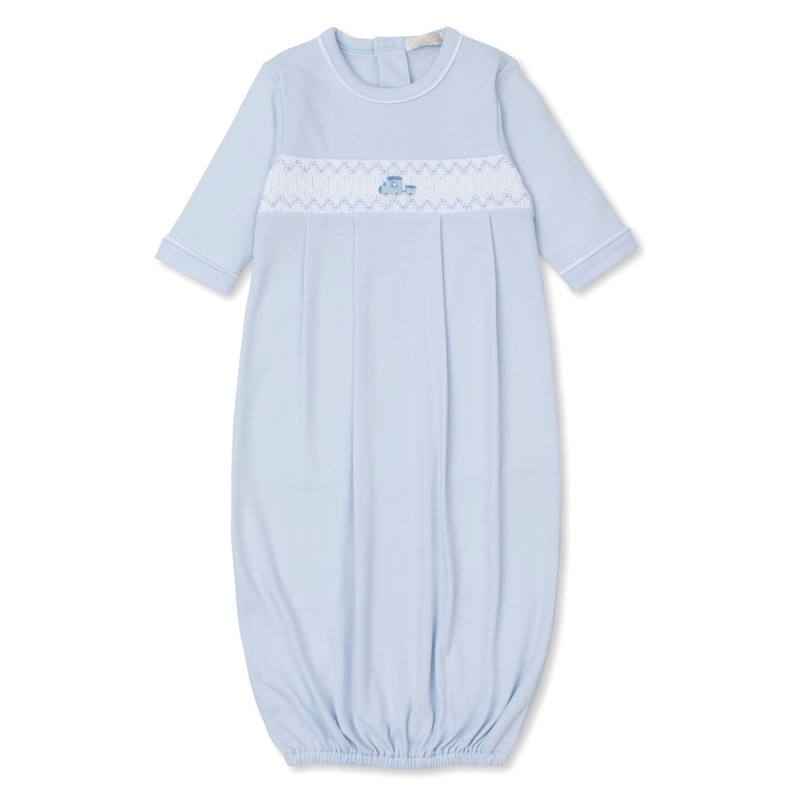 CLB Fall Medley 24 Smocked Train Blue Sack
