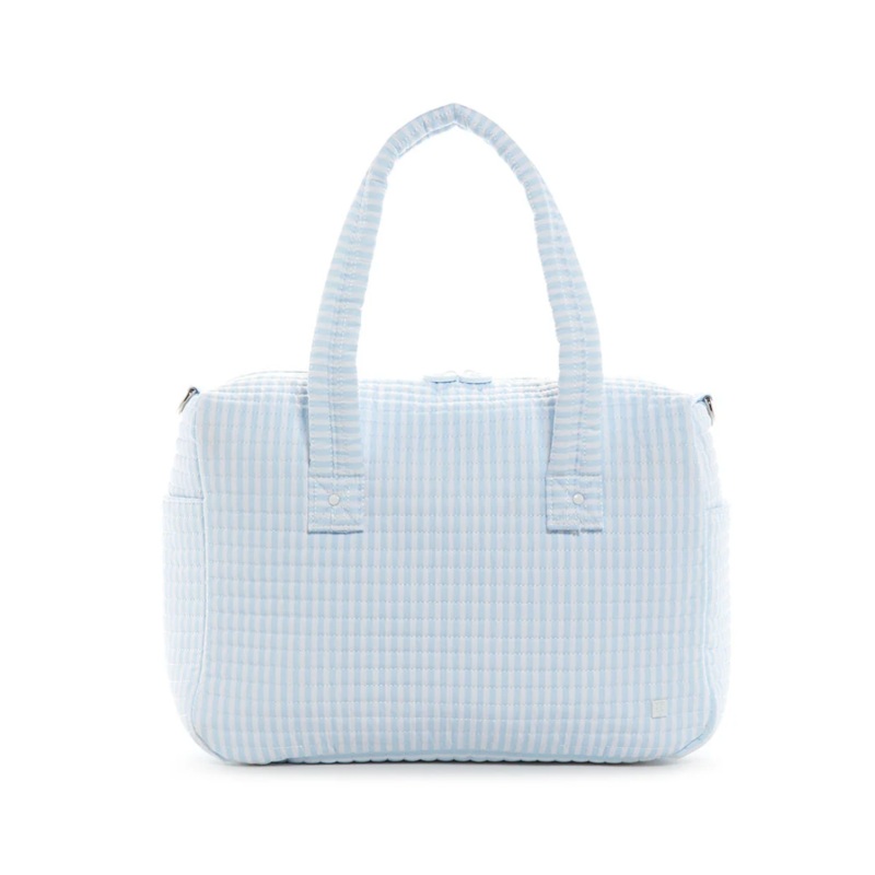 Quilted Stroller Bag, Pimlico Blue Stripe