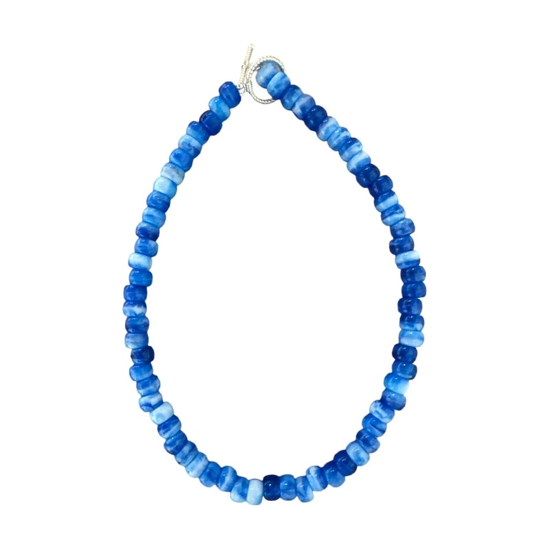 Tj’s Beaded Necklace, Blue
