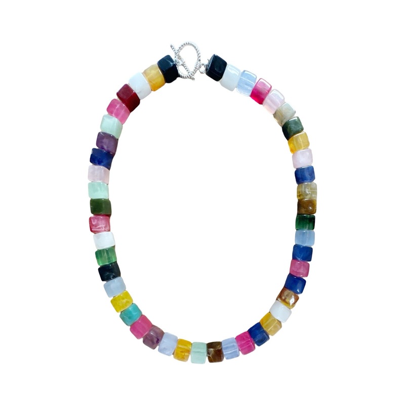 Tj’s Beaded Necklace, Multi Color Beads