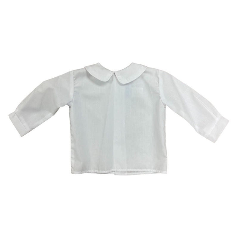 Boy’s Long Sleeve Collared Button Back Shirt White