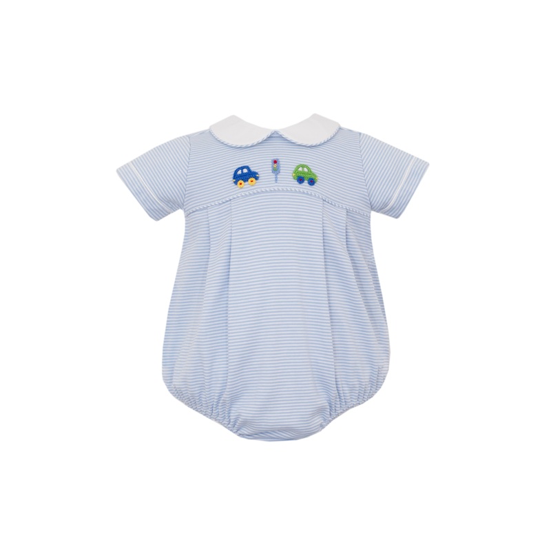 Cars Crocheted Blue Stripe Knit Bubble