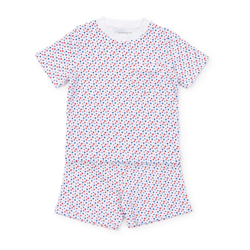 Charles Boy’s Pima Cotton Pajama Short Set Star Spangled