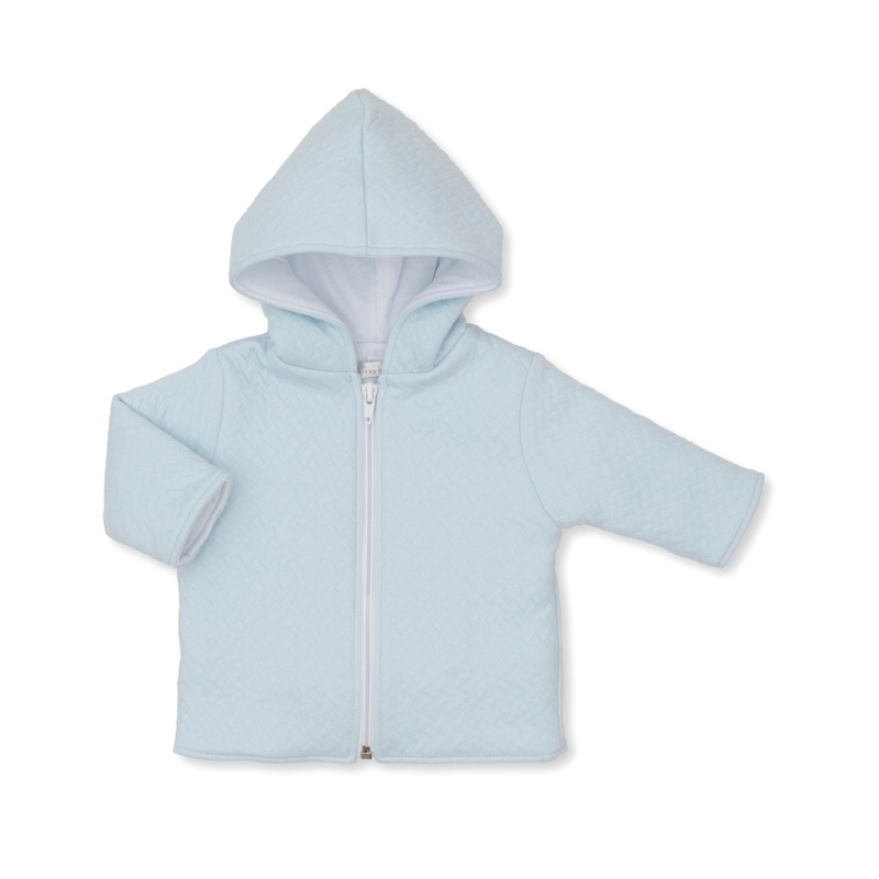 Classic Jacquards Padded Zip Jacket, Blue