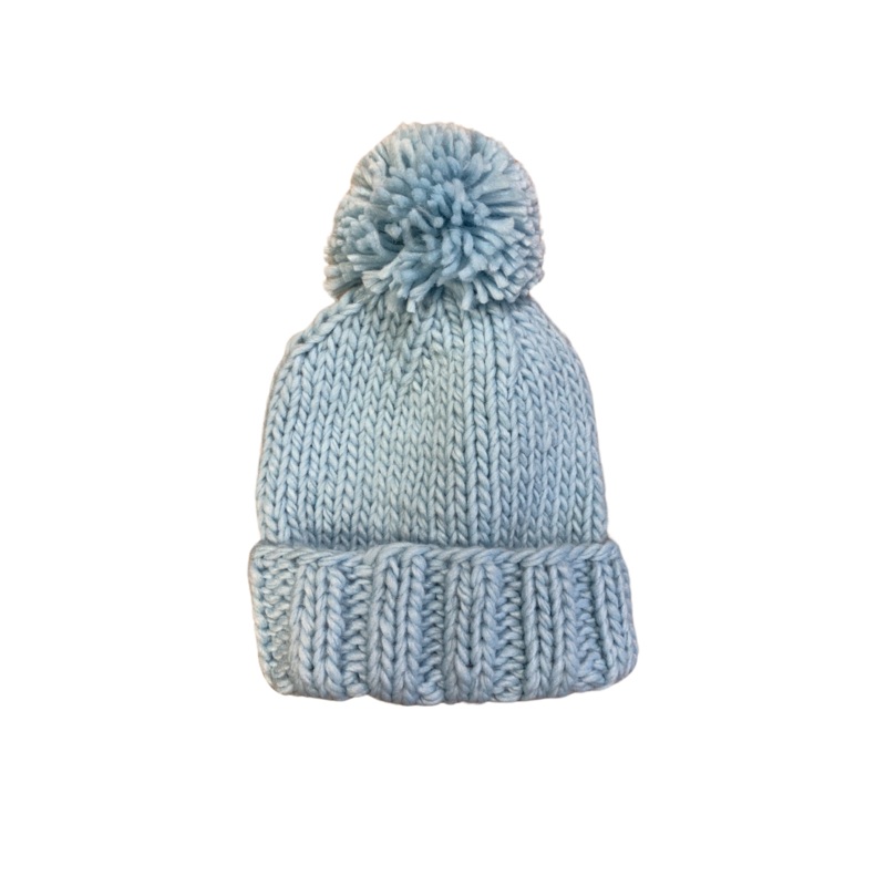 Classic Pom Hat, Light Blue