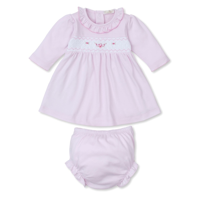 CLB Fall Medley 24 Pink Smocked Dress Set