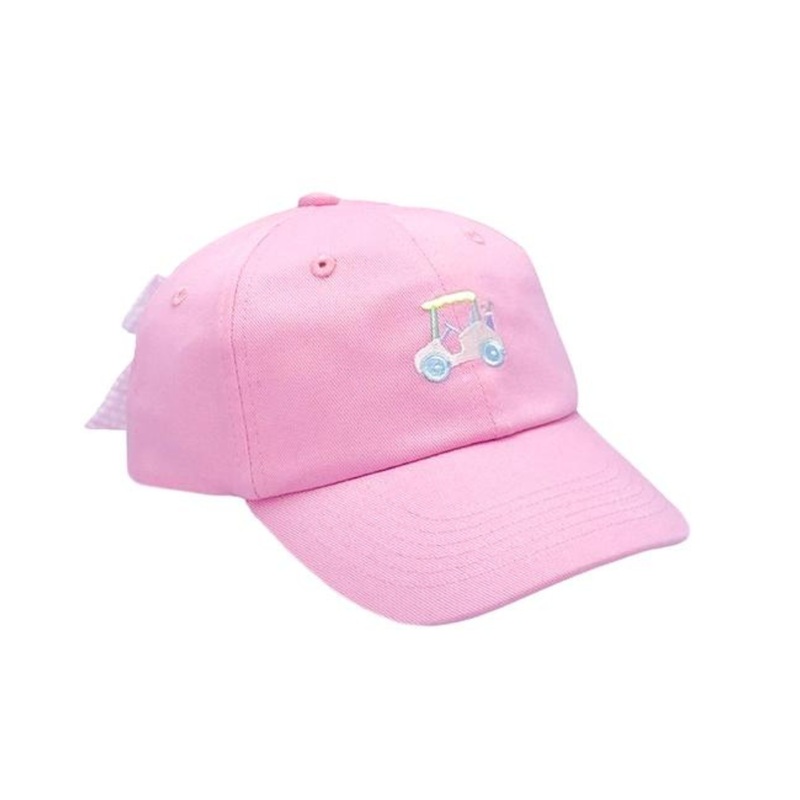 Kids Baseball Hat, Pink Golf Cart