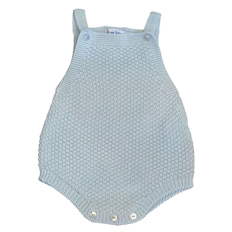 Light Blue Rice Stitch Dungaree Bubble