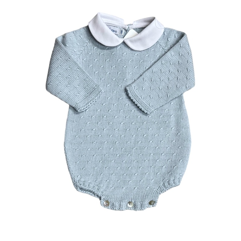 Lt. Blue Diagonal Pattern Collared Bubble