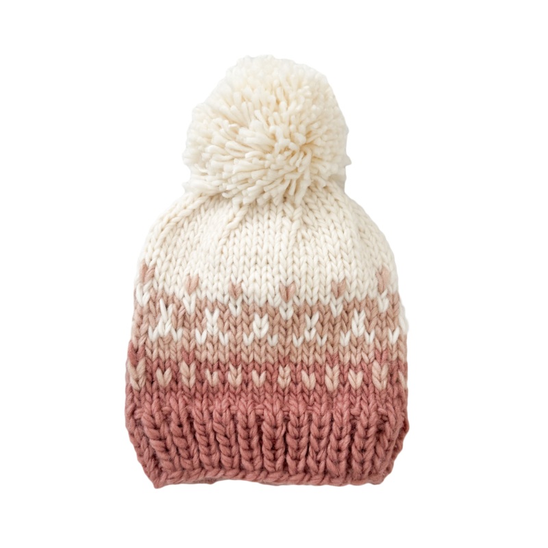 Nell Stripe Hat, Rose/Blush