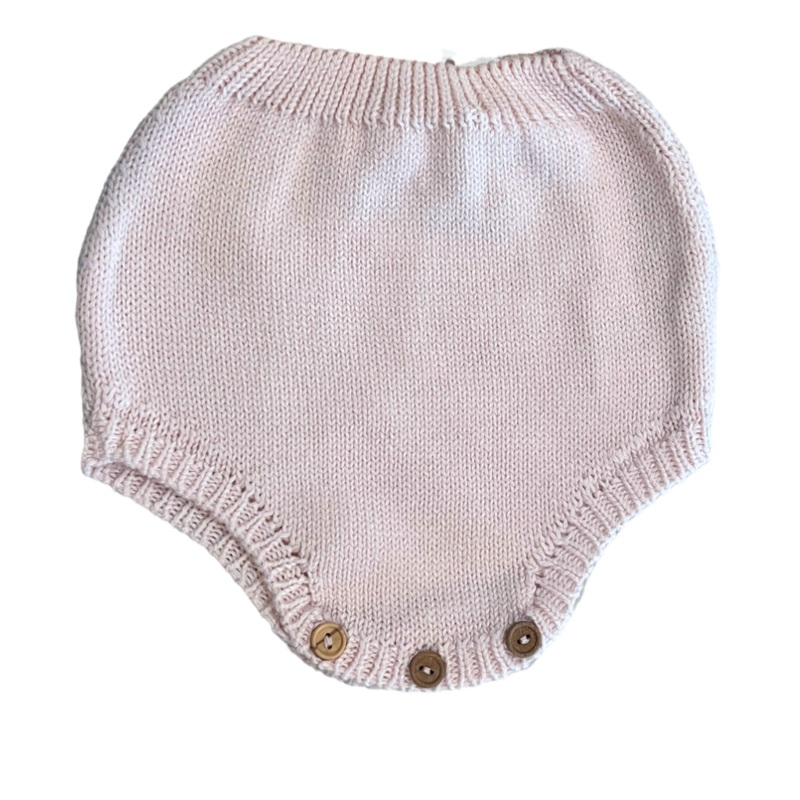 Pink Wood Button Diaper Cover