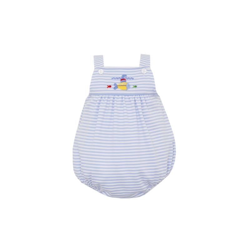 Submarine Crocheted Blue Stripe Knit Sun Bubble