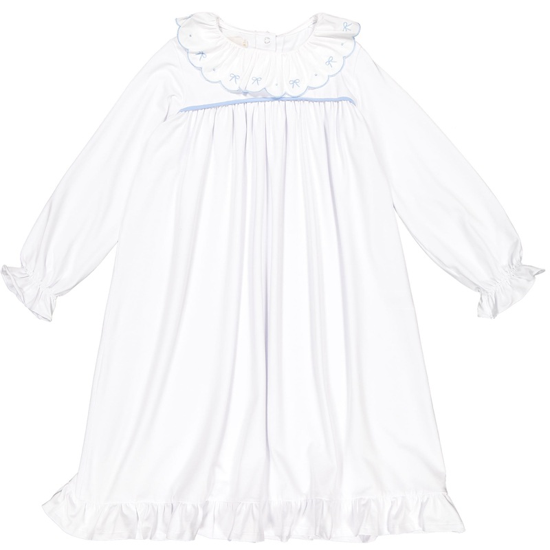 White with Blue Trim Signature Nightgown