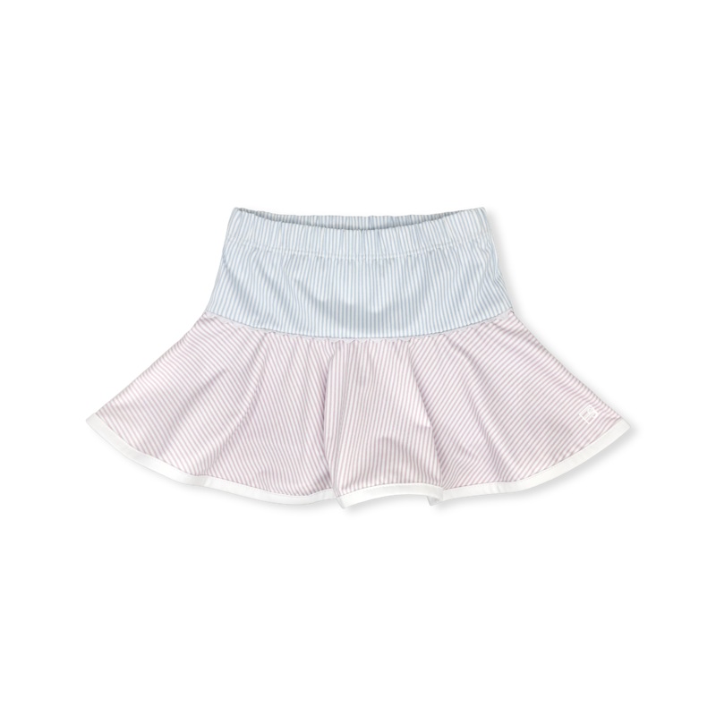 Quinn Skort – Cotton Candy Pink Stripe, Petal Purple Stripe, Cotton Candy Blue Stripe w/ Ricrac