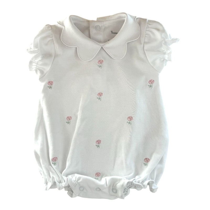 Splashed Flower Pima Romper